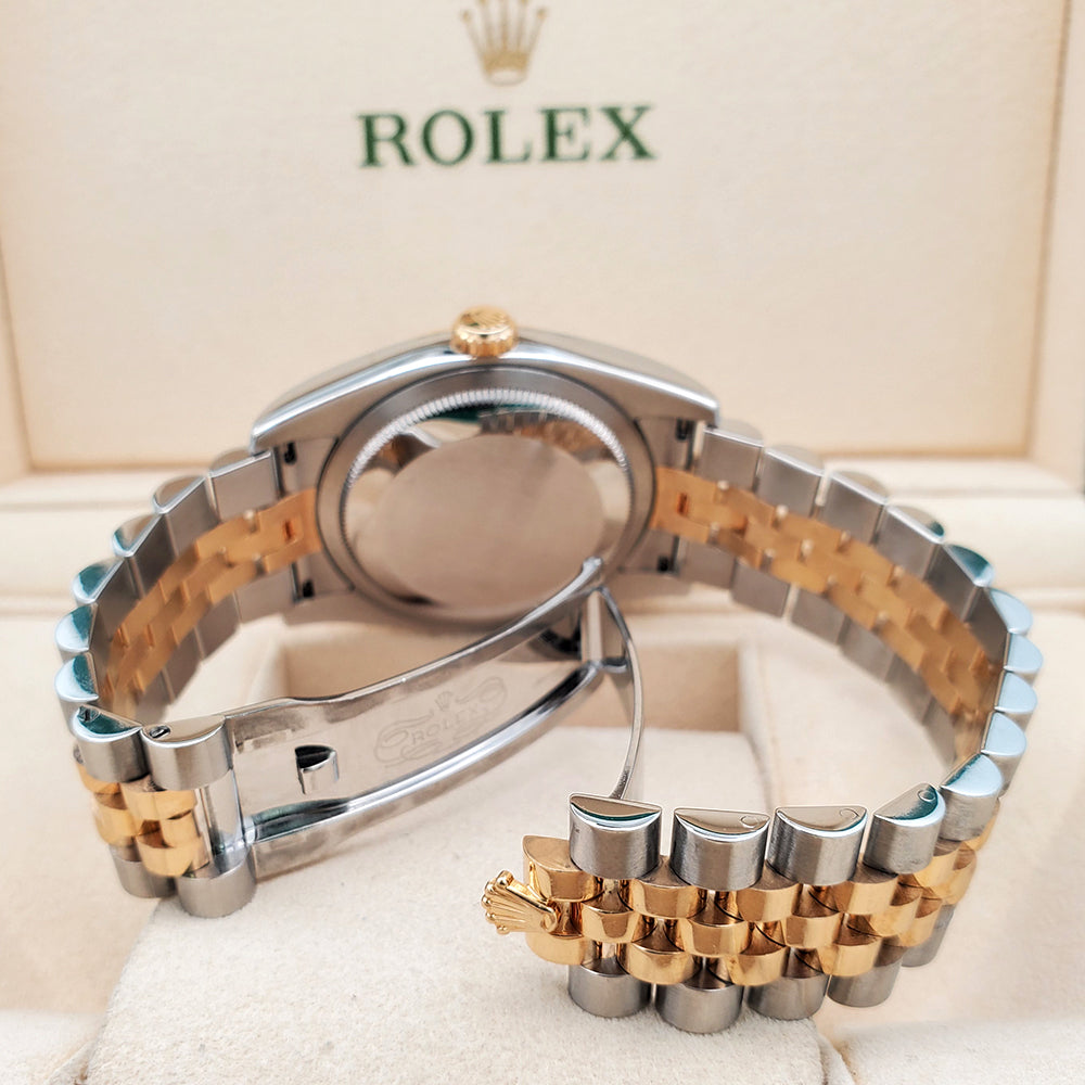 Rolex Datejust 36mm 116233 Silver Index 2-tone Yellow Gold/Steel Jubilee Watch