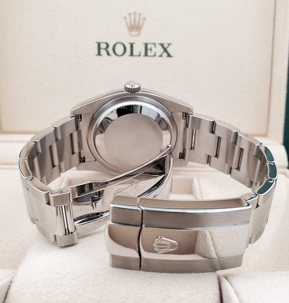 Rolex Datejust Black Index 36mm 116200 Steel Oyster Watch Box Papers