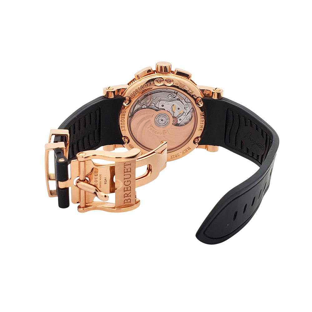 Breguet Marine Chronograph 5827BR Rose Gold 42mm Watch Papers