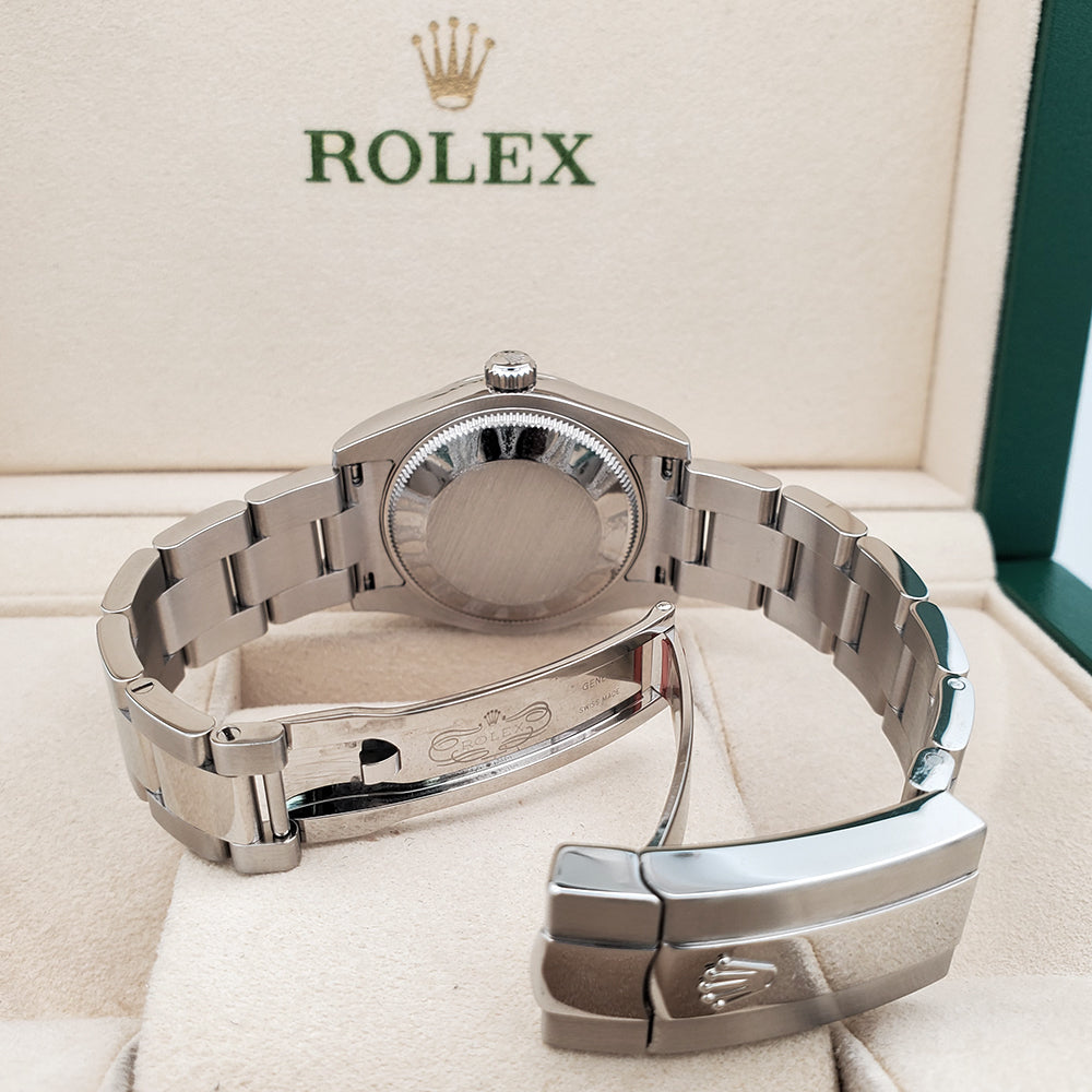 Rolex Datejust 31mm Black Index Steel Oyster Watch 178240 Box Papers