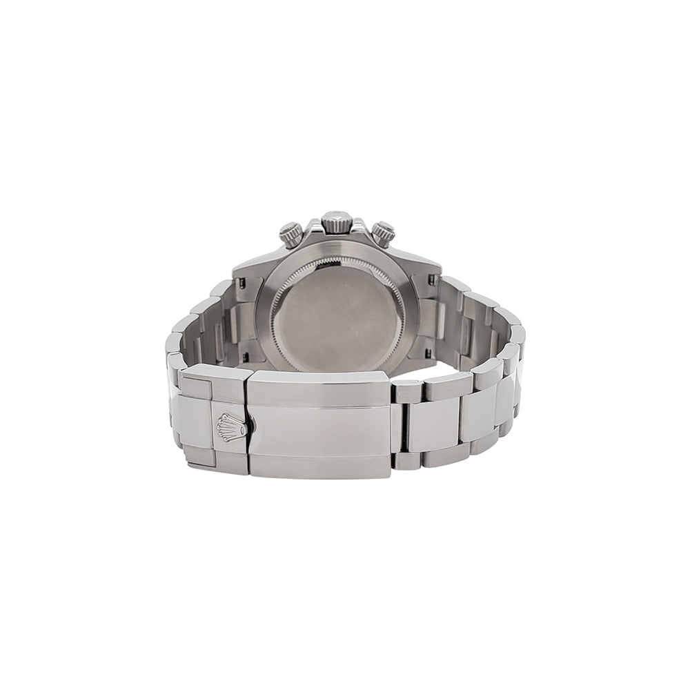 Rolex Cosmograph Daytona White Dial Engraved Rehaut 116520 Steel 40mm Watch Box Papers