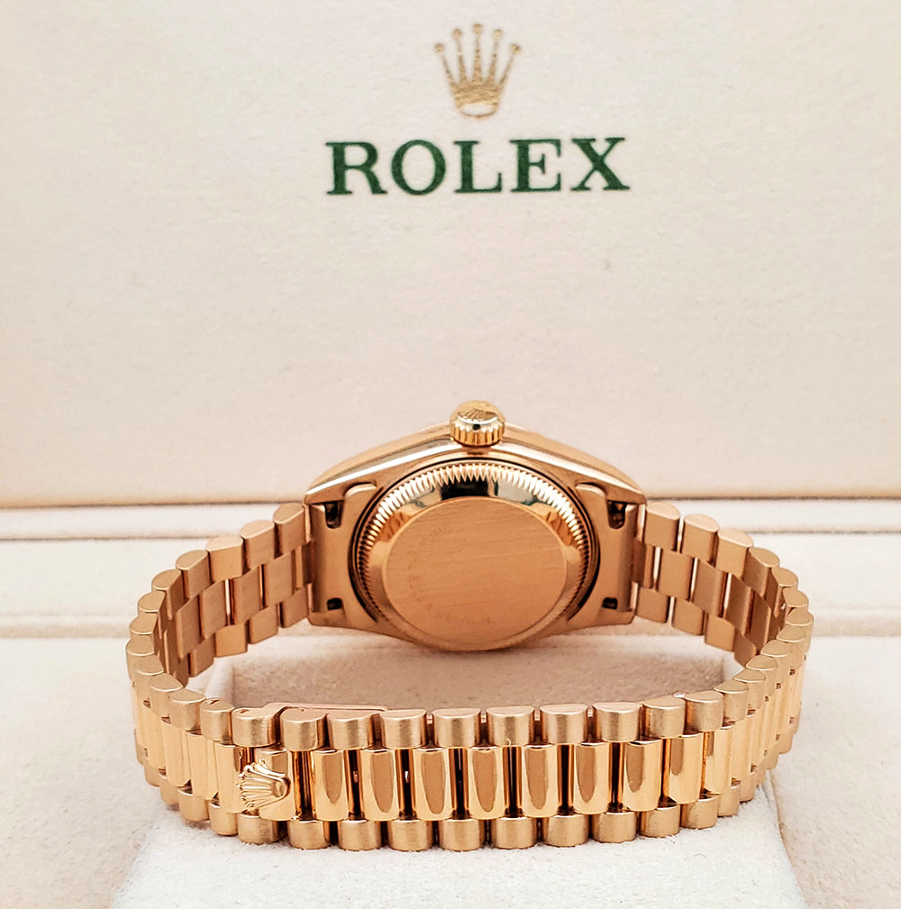 Rolex President Ladies 26mm Champagne Index Yellow Gold Watch 69178