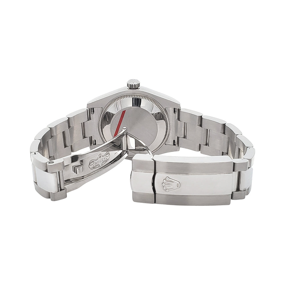 Rolex Datejust Midsize 31mm Black Index Steel Oyster Watch 178240 Papers/Serial Hang Tag