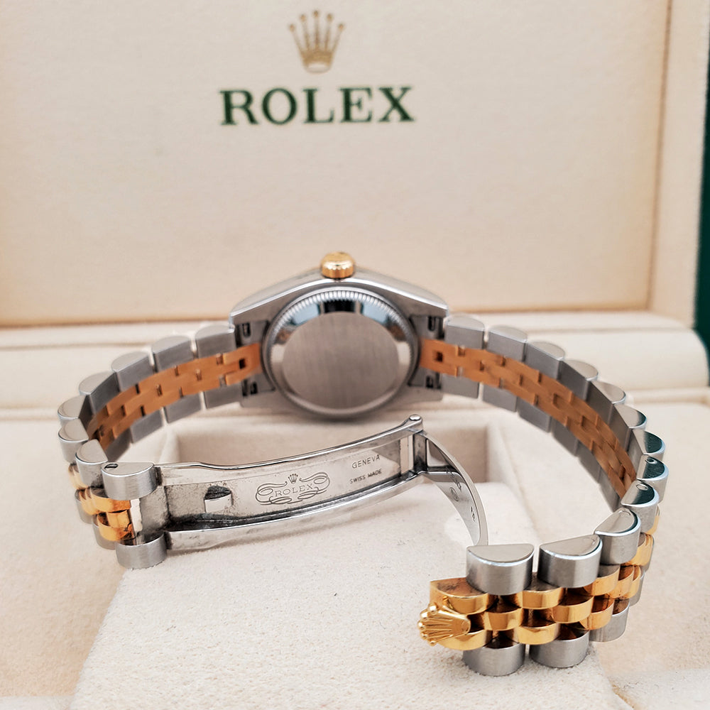 Rolex Datejust 26mm 179173 Silver Index Dial Yellow Gold Fluted Bezel Watch Box Papers