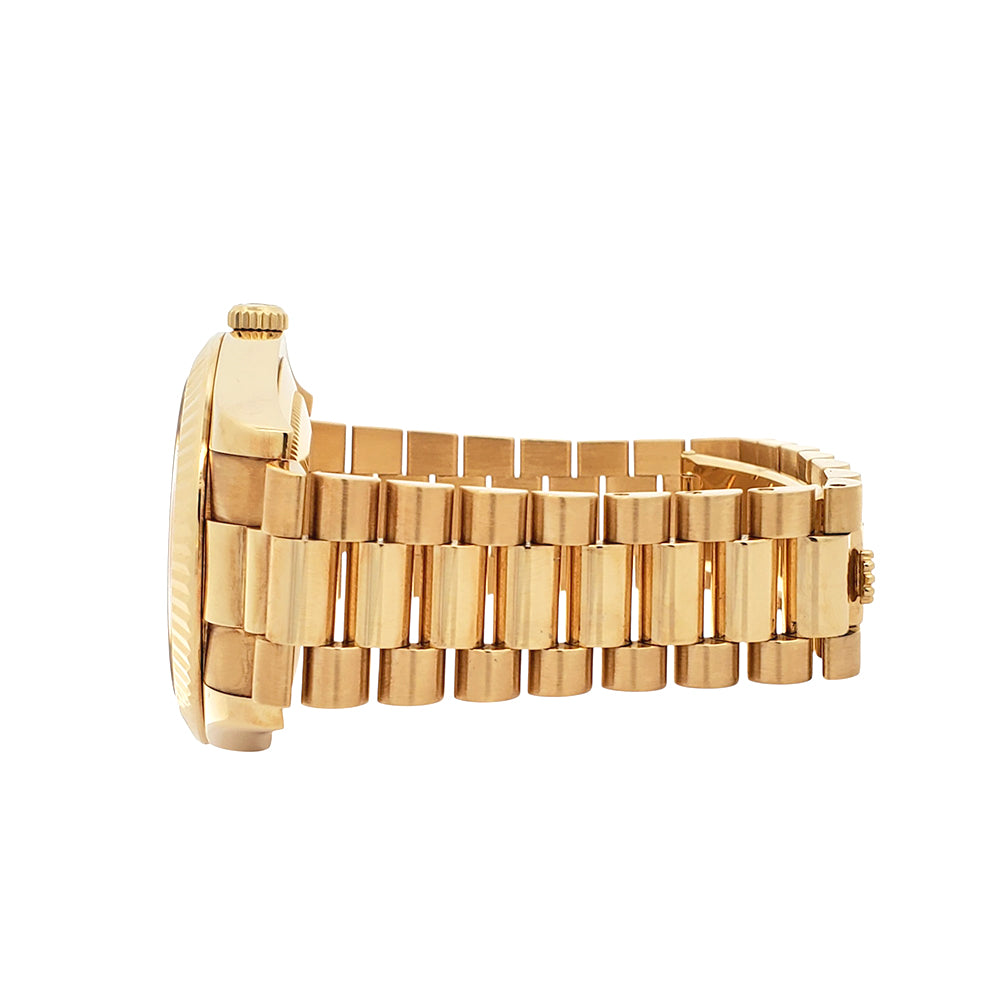 Rolex President Day-Date II 41mm Champagne Roman Yellow Gold Watch 218238