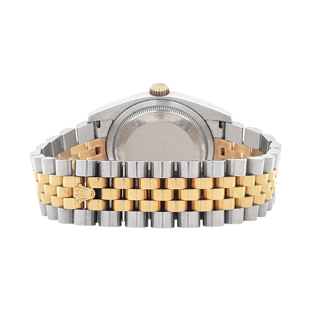 Rolex Datejust 36mm 116233 White Index 2-tone Yellow Gold/Steel Jubilee Watch Box Papers