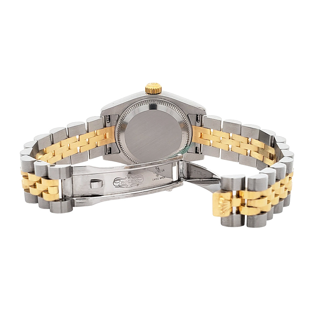 Rolex Datejust 26mm Factory Champagne Diamond Dial 2-tone Yellow/Gold Jubilee Watch 179173 Box Papers