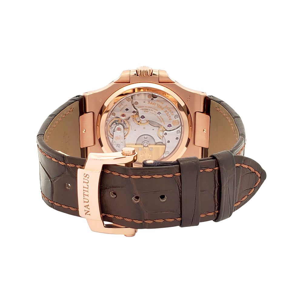 Patek Philippe Nautilus 40mm Rose Gold Watch 5712R-001 Box Papers