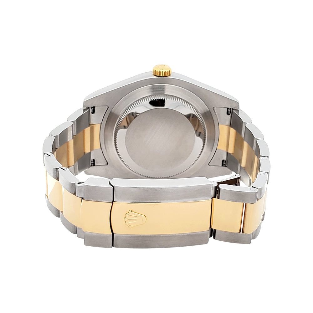 Rolex Datejust II 41mm Black Roman Dial 2-Tone Yellow Gold/ Steel Watch 116333 Box/Papers/Tag