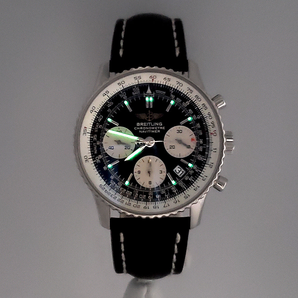Breitling Navitimer Chronograph 42mm Black Dial Automatic Steel Mens Watch A23322