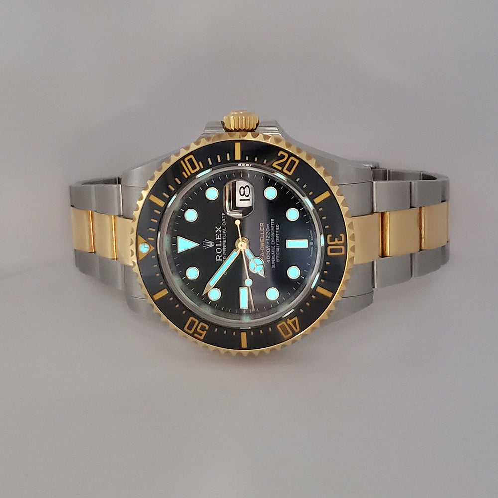 2022 Rolex Sea-Dweller 43mm 126603 Black Ceramic Yellow  Gold/Steel Watch Box Papers