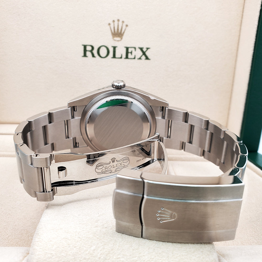 2024 Unworn Rolex 36mm Tiffany Blue Dial Oyster Perpetual Steel 126000 Box Papers