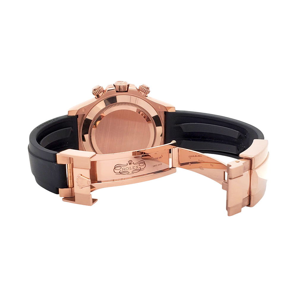 2020 Rolex Cosmograph Daytona 40mm Rose Dial Oysterflex Rubber Strap Everose Gold Watch 116515LN Box Papers