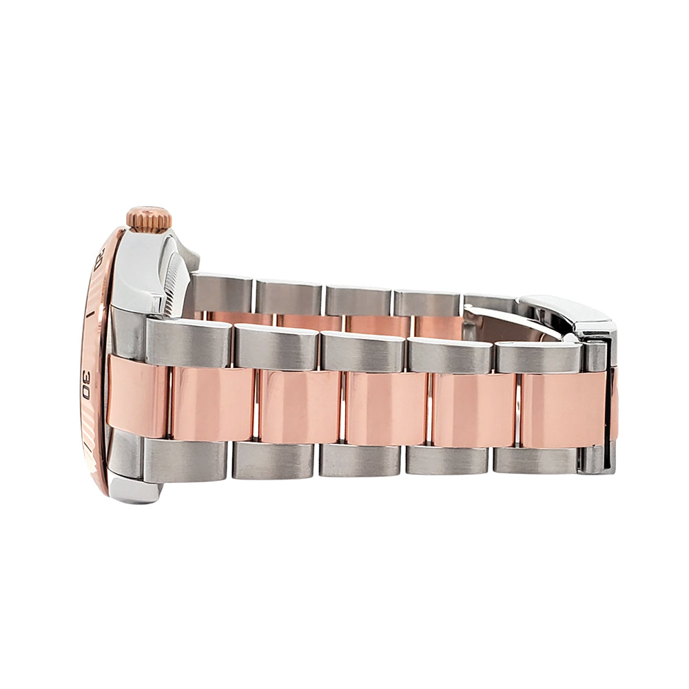 Rolex Datejust Turnograph 2-Tone Rose Gold/Steel Black Dial 36mm Oyster Watch 116261