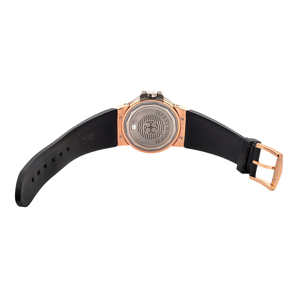 Harry Winston Ocean Diver 44mm 2-tone Rose Gold/Zalium Rubber Strap 410 MCA44RZ Watch