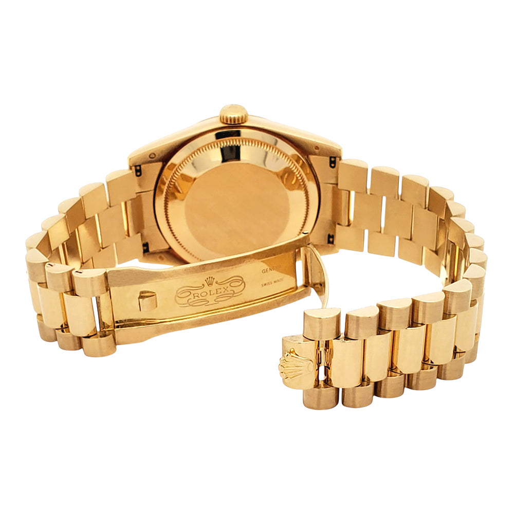 2011 Rolex President Day-Date Factory Champagne Jubilee Diamond Dial Yellow Gold 36mm Watch 118238 Box Papers