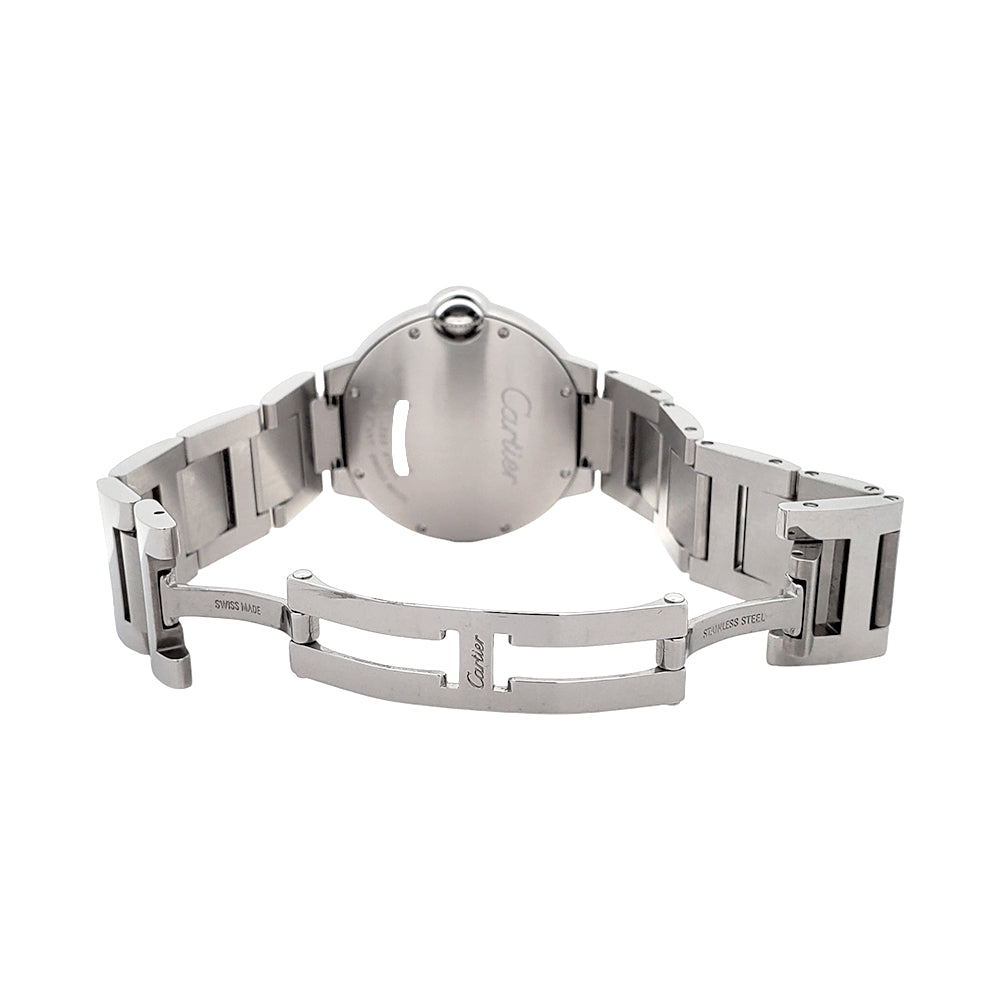 Cartier Ballon Bleu 36mm Silver Dial Quartz Steel Watch W69011Z4 3005