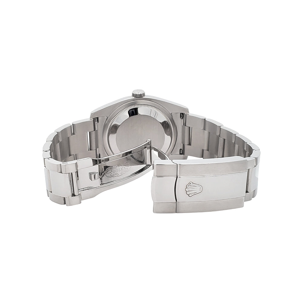 Rolex Datejust 36mm Black Index Dial Steel Oyster Watch 116200 Box Papers