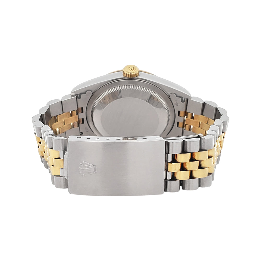 Rolex Datejust 36mm 16233 Cream Jubilee Arabic Dial 2-tone Yellow Gold/Steel Jubilee Watch