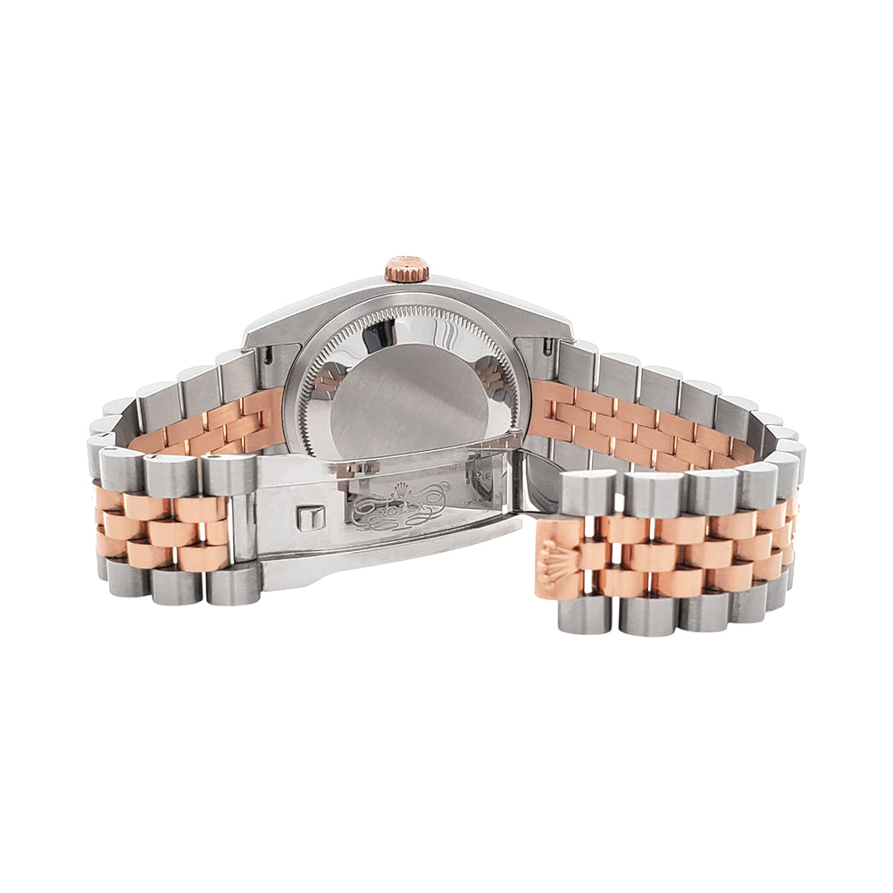 2016 Rolex Datejust 36mm White Roman 2-tone Rose Gold/Steel Jubilee Watch 116201 Box Papers