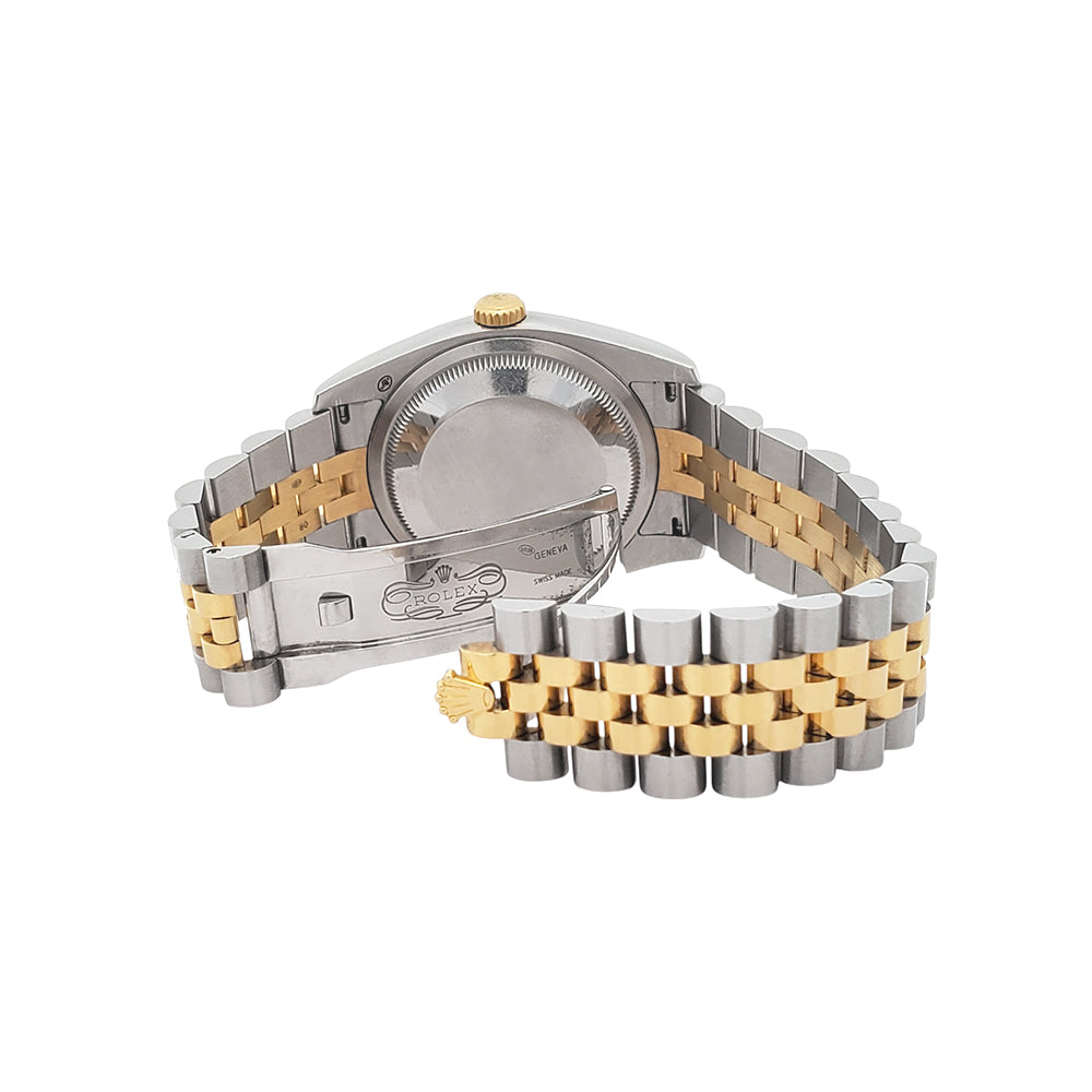 2018 Rolex Datejust 116233 Factory Slate Diamond Dial 2-tone Yellow Gold/Steel Jubilee 36mm Watch Box Papers
