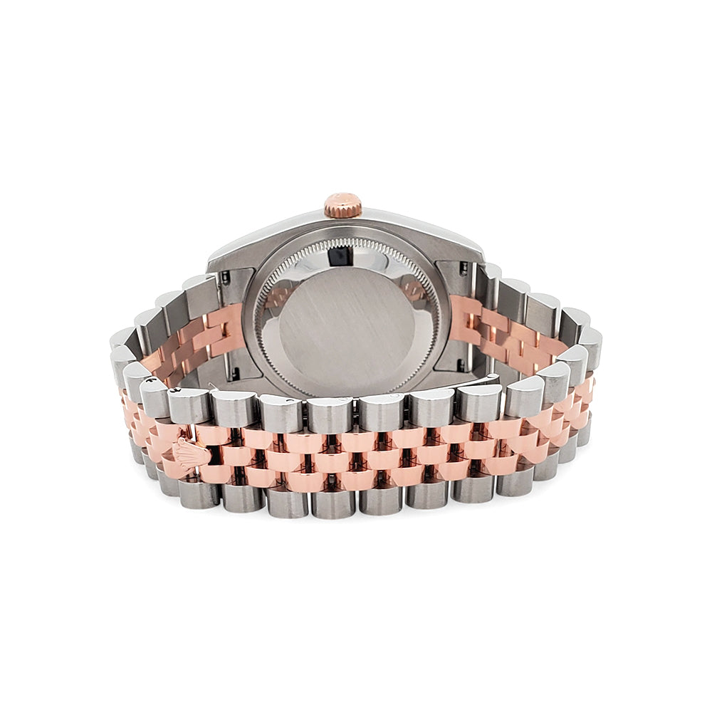 Rolex Datejust 36mm 116231 Factory Pink Diamond Dial 2-Tone Rose Gold Fluted Jubilee Watch Box/Papers/Tag