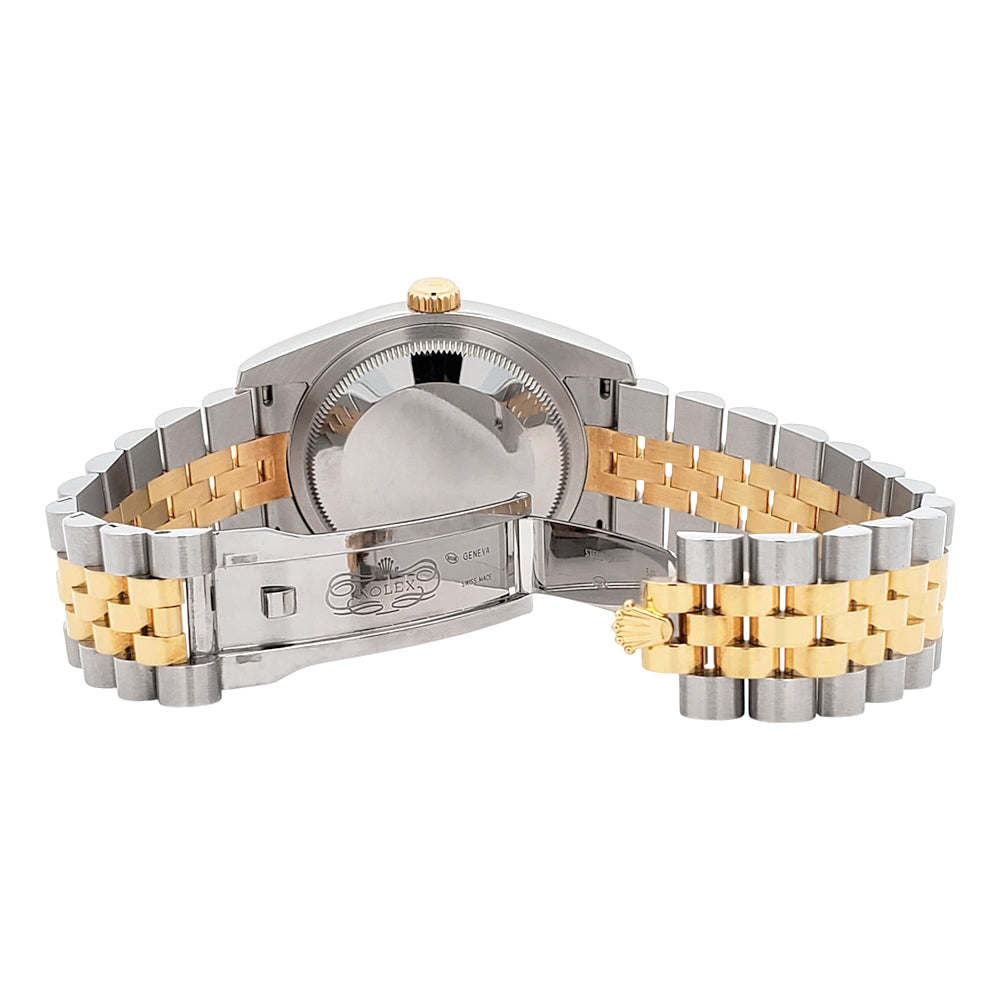 Rolex Datejust 36mm Slate Roman 2-Tone Yellow Gold/Steel Jubilee Watch 116233 Box/Papers/Tag