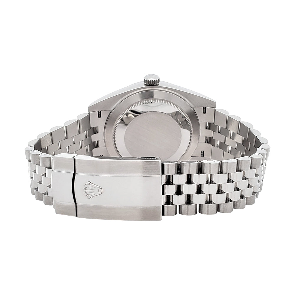 2018 Rolex Datejust 41mm Black Index Dial Steel Jubilee Watch 126300 Box Papers