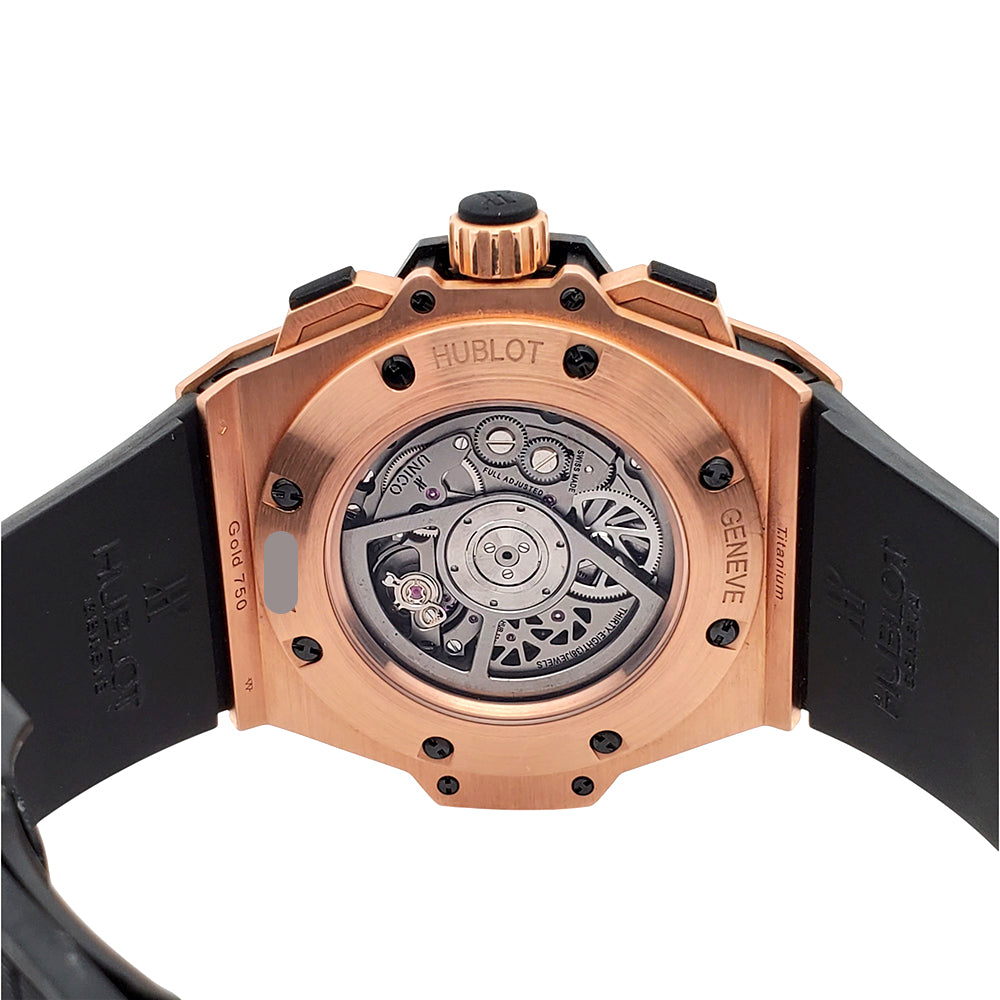 Rare Hublot Unico King Power Rose Gold Ceramic 48mm Watch 701.OQ.0180.RX Papers/Tag