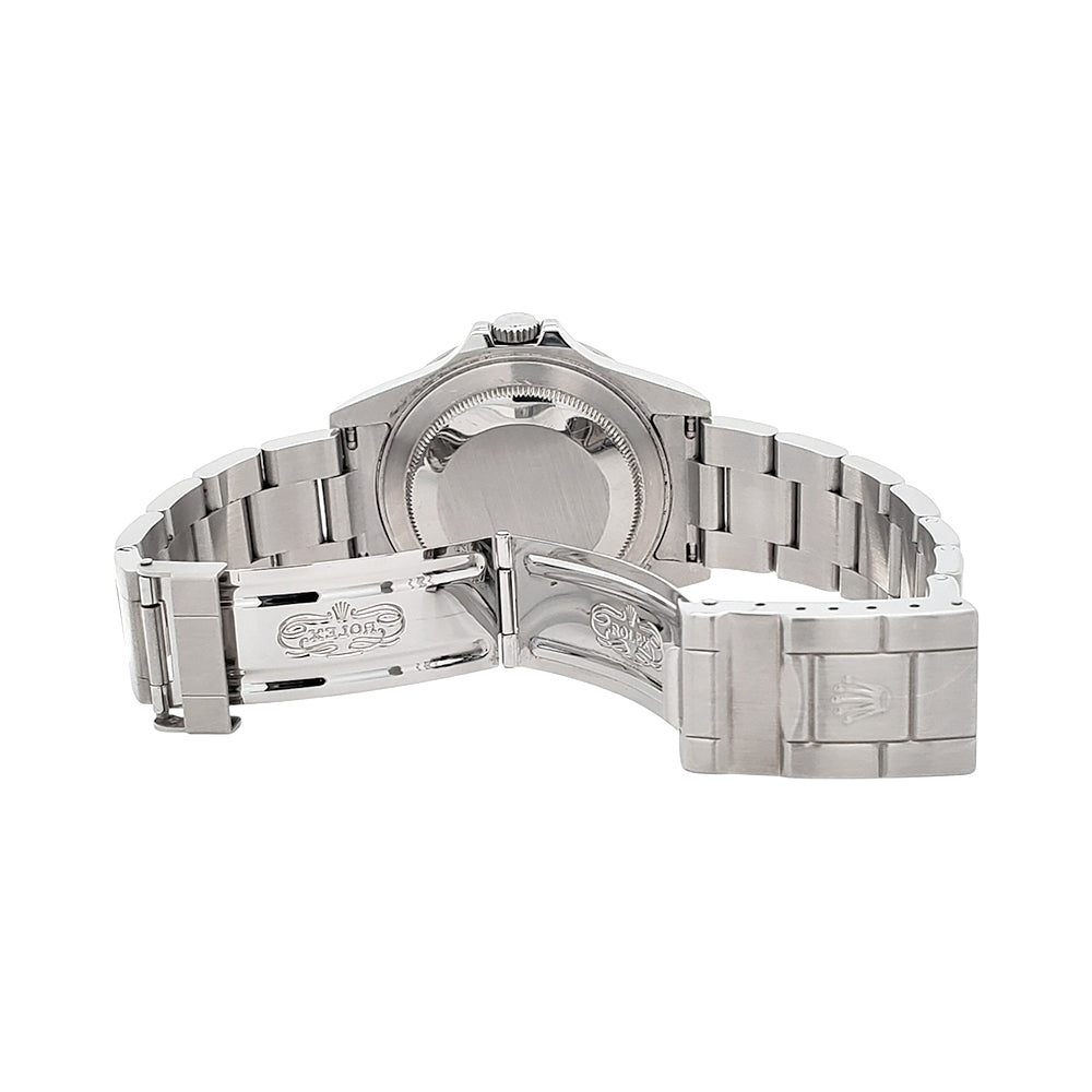 Unpolished 2011 3186 Rolex Explorer II 40mm Engraved Rehaut Polar White Steel Watch 16570 Box Papers