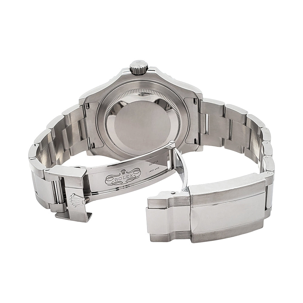 Rolex Yacht-Master Platinum Bezel/Blue Dial Steel 40mm Watch 116622 Box Papers