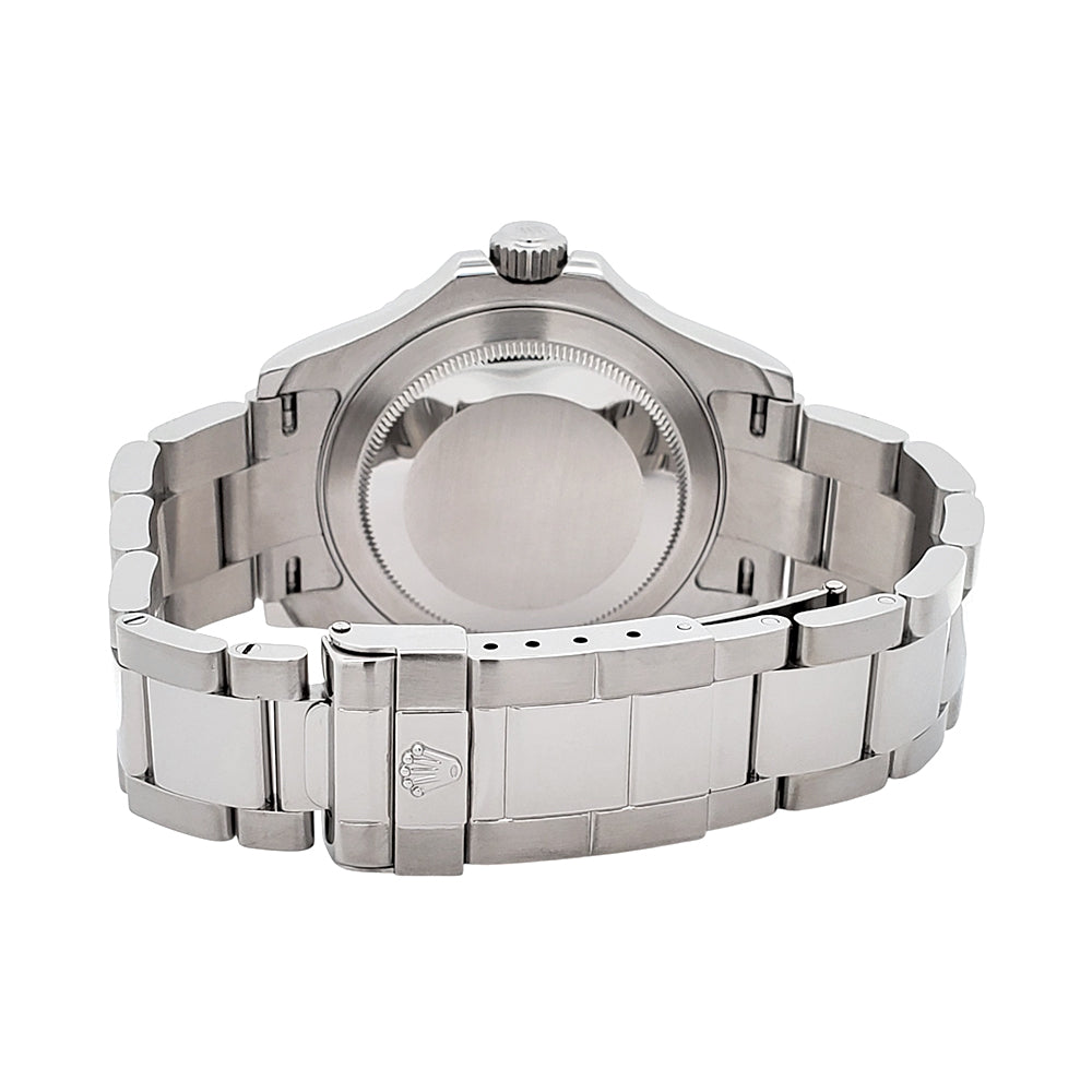 Rolex Yacht-Master 40mm Platinum Bezel Steel Watch 16622 Box Papers