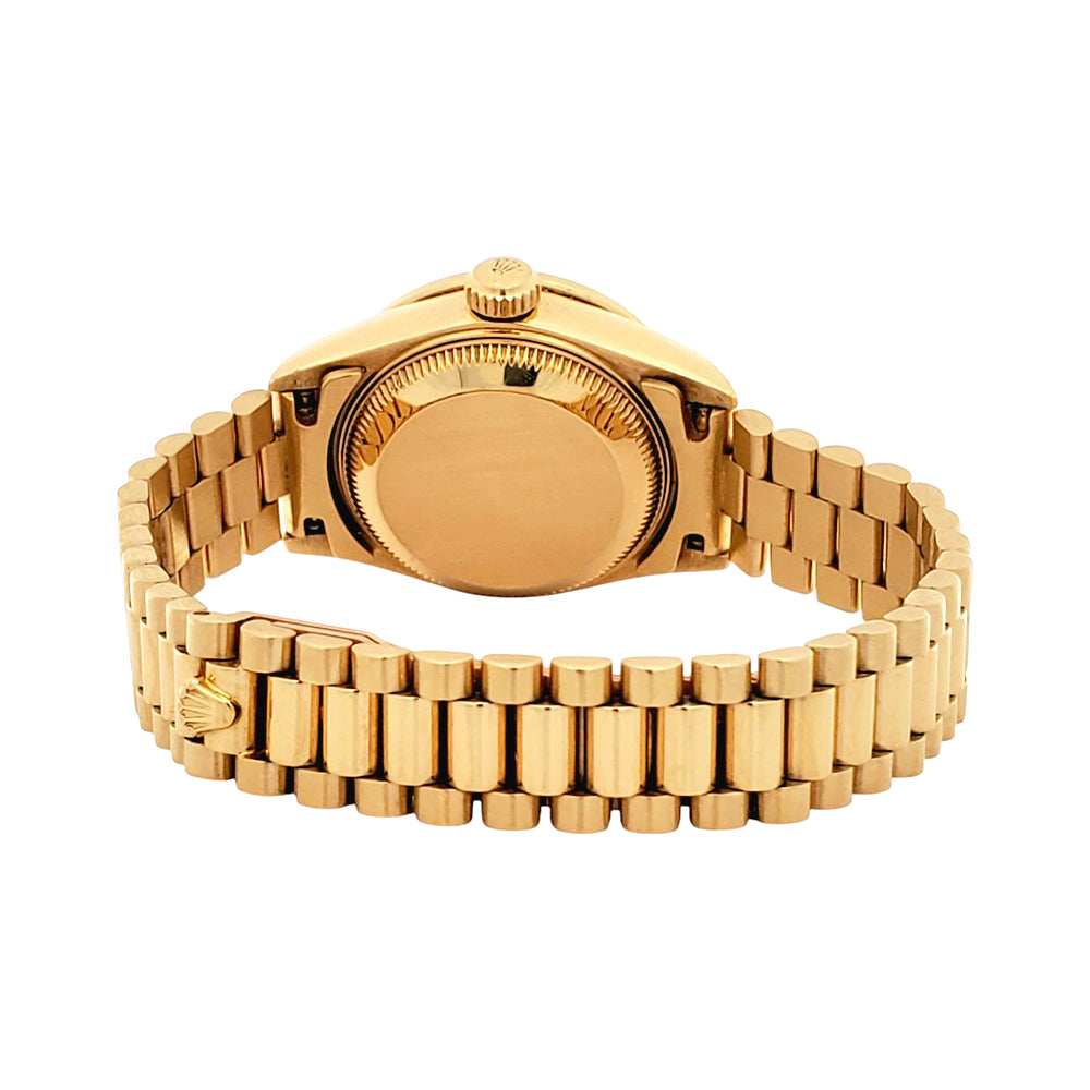 1995 Rolex President Datejust 69138 26mm Factory Champagne Diamond Dial/Bezel Yellow Gold Watch Papers