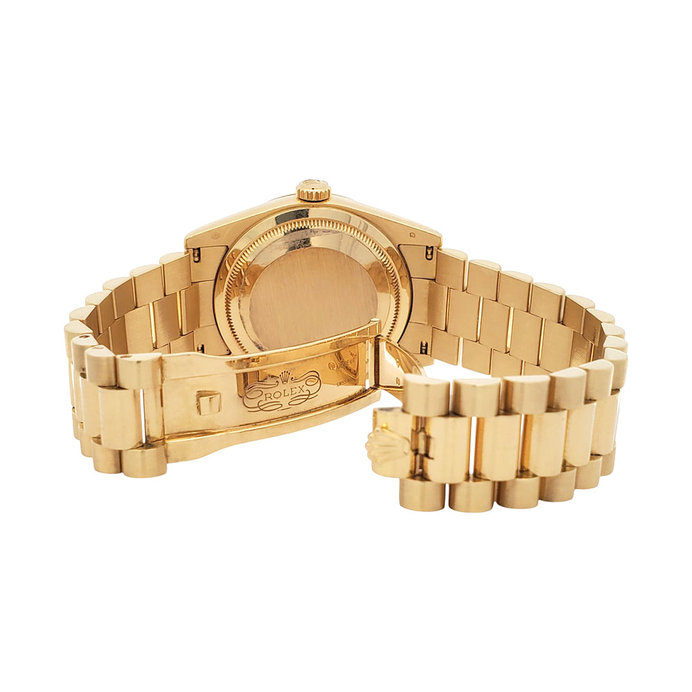 Rolex Yellow Gold President Day-Date 36 Champagne Index Dial Watch 118238 Box Papers