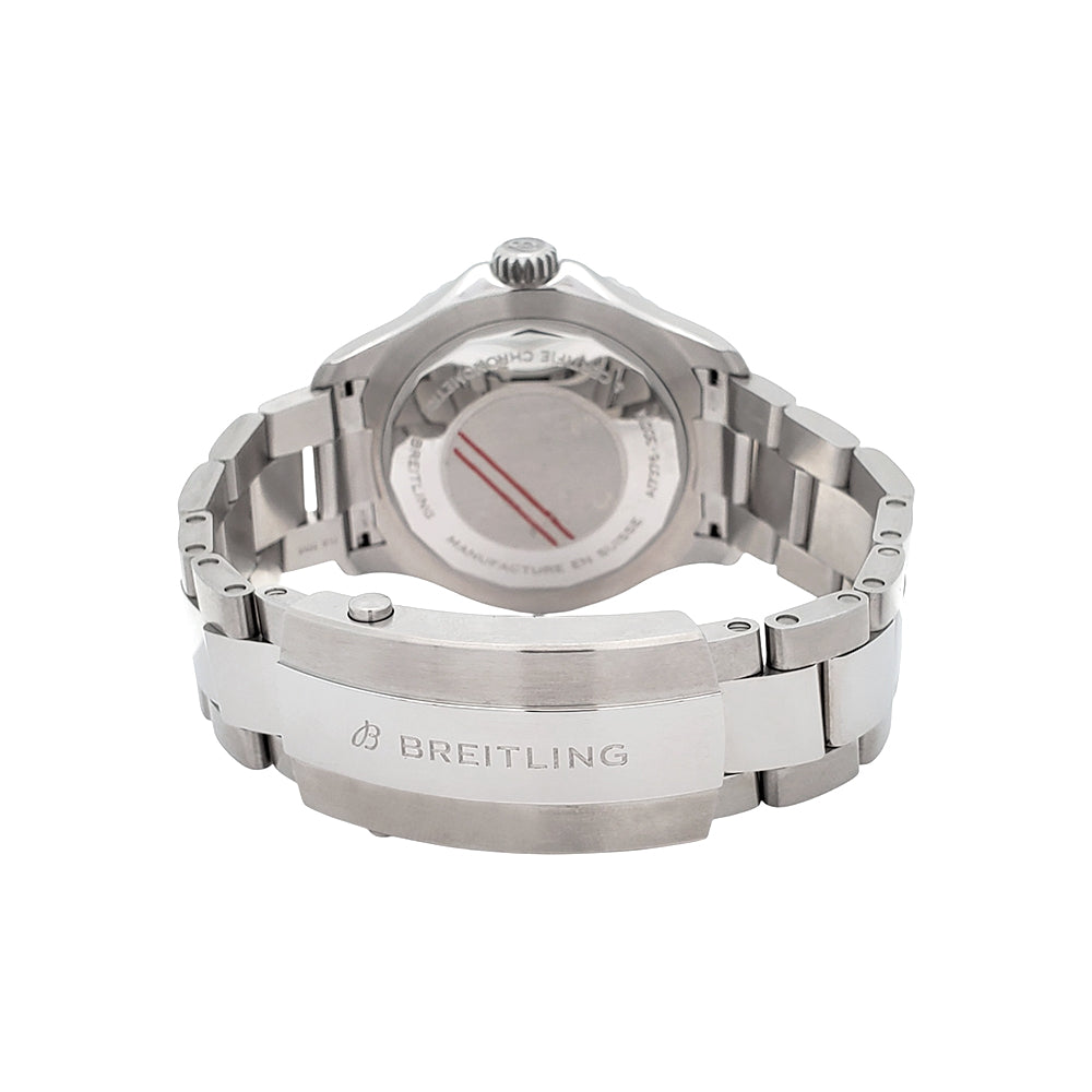 2022 Breitling Superocean 44mm Turquoise Dial Steel Mens Watch A17376 Papers