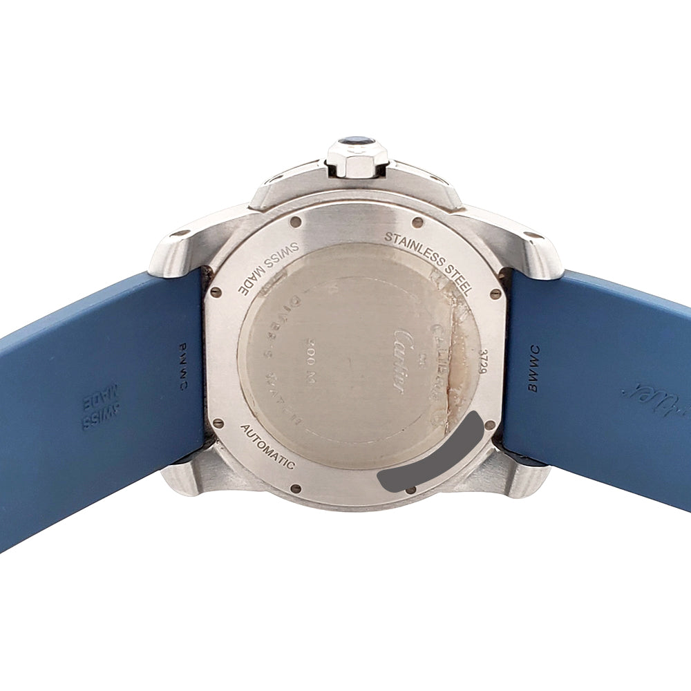 Calibre de Cartier Diver 44mm Blue Bezel/Roman Dial Steel Watch 3729 W7100056