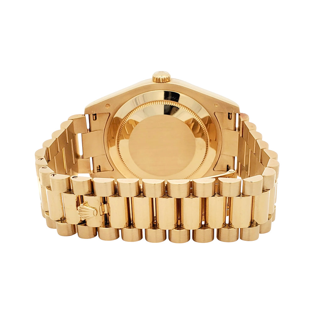 Rolex President Day-Date II 41mm Champagne Roman Yellow Gold Watch 218238