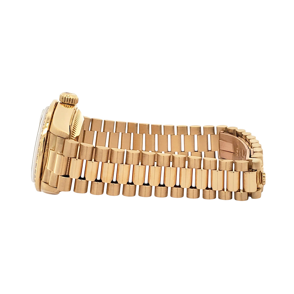 Rolex President Datejust 69138 26mm Factory Champagne Diamond Dial/Bezel Yellow Gold Watch