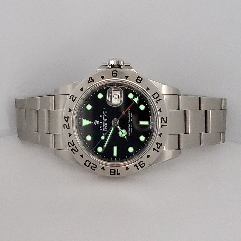 Rolex Explorer II 40mm Black Dial Steel Oyster Watch 16570