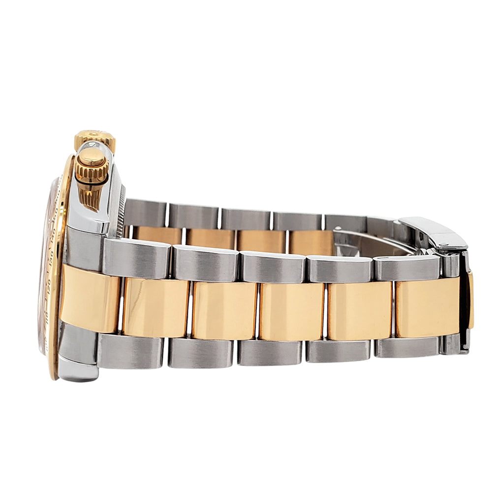 Rolex Cosmograph Daytona Factory Tahitian Mother of Pearl Dial Yellow Gold/ Steel Watch 116523 Box/Papers/Service Papers