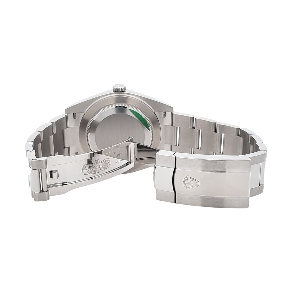 2023 Unworn Green Motif Rolex Datejust 41 Steel Oyster Watch 126300 Box/Papers/Tag