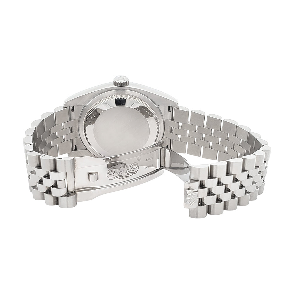 Rolex Datejust 36mm Black Index Dial Steel Jubilee Watch 116200 Box Papers