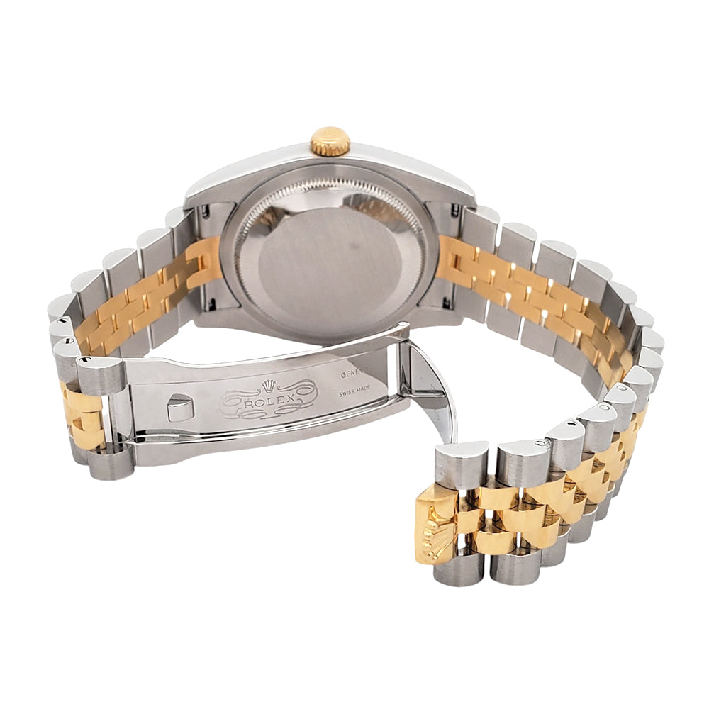 2011 Rolex Datejust 116233 2-Tone Champagne Roman Dial Jubilee 36mm Watch Box Papers