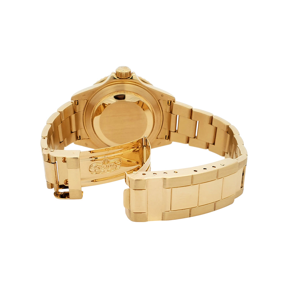 2005 Rolex Submariner Date 18K Yellow Gold Factory Blue Dial/Bezel 40mm Oyster Watch 16618 T