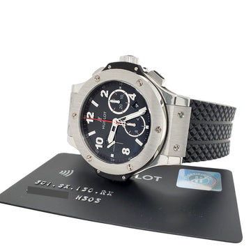 Hublot Big Bang Chronograph 44mm Black Dial/Rubber Strap/Steel Watch 301.SX.130.RX Box Papers