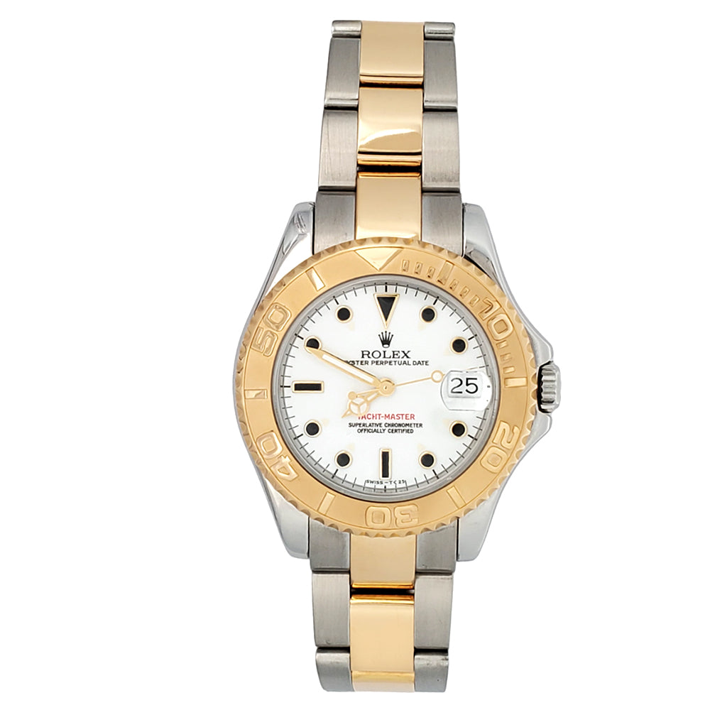 Rolex Yacht-Master Midsize 35mm White 2-tone Yellow Gold/Steel Watch 68623