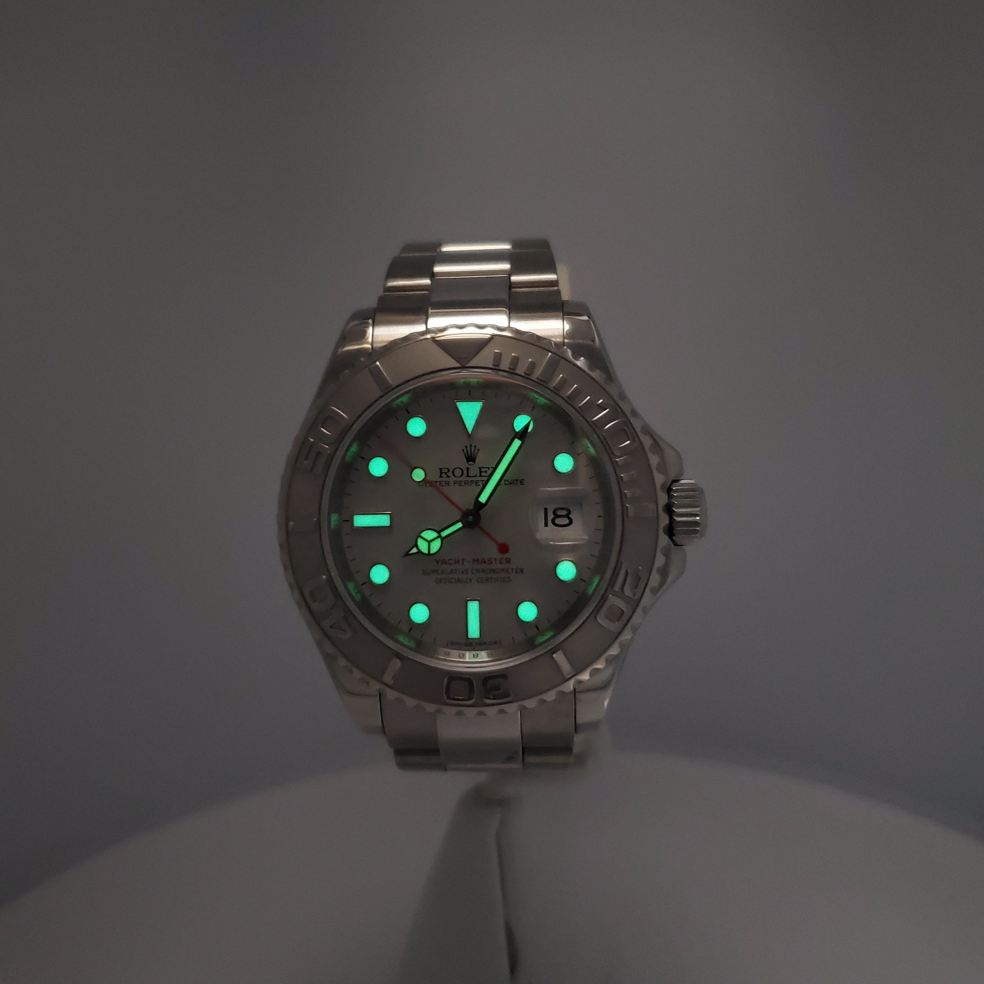 Rolex Yacht-Master 40mm Platinum Bezel Steel Watch, Ref 16622