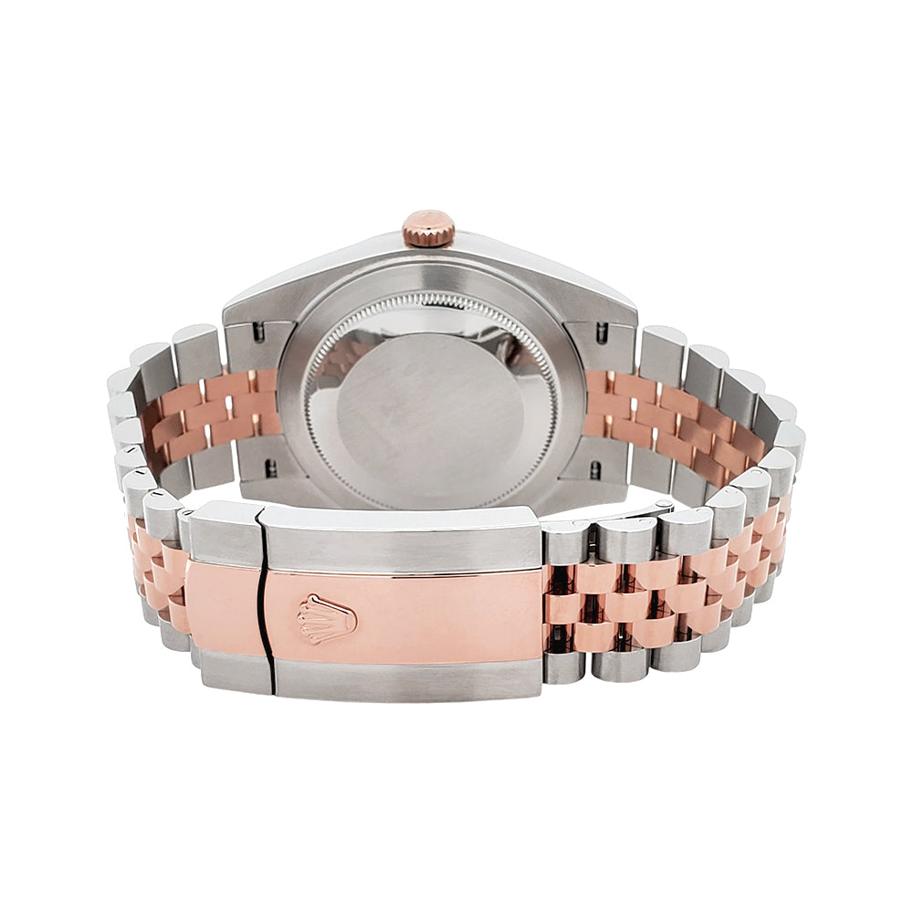 Rolex Datejust 41 126331 Factory Chocolate Diamond Dial 2-tone Rose Gold/Steel Jubilee Watch Box Papers