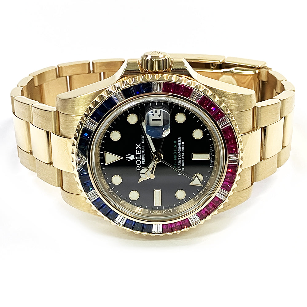 Rolex GMT-Master II 116748SARU Gold 40mm - Sapphire/Ruby Bezel