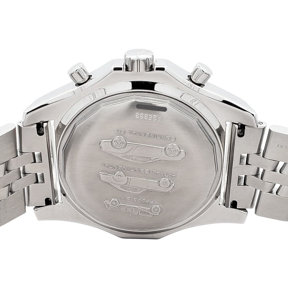 Breitling Bentley 48mm Motors T Black Dial Chronograph Steel Watch A25363